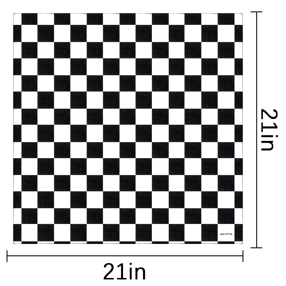 Checkerboard Flag Bandanas Cot - Bandana Blank White review and price