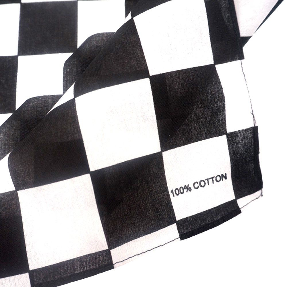 Checkerboard Flag Bandanas Cot - Bandana Blank White review and price