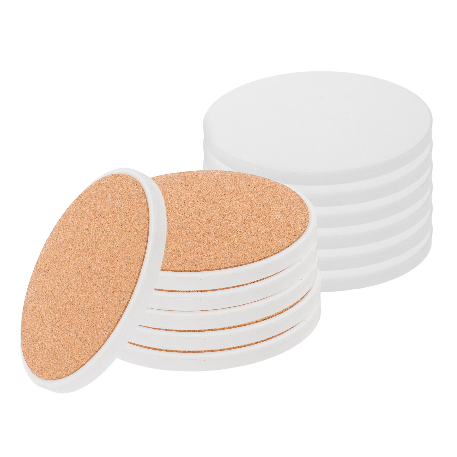 12Pcs White Round Ceramic Coas - Coaster Sublimation Blank review and price